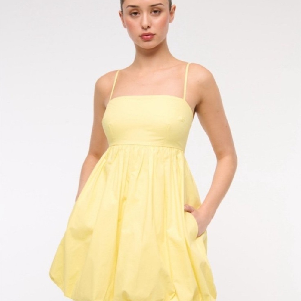 Abercrombie & Fitch Light Yellow Mini Dress
